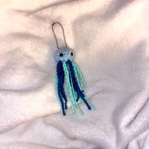 HANDMADE Crochet Jellyfish Keychain